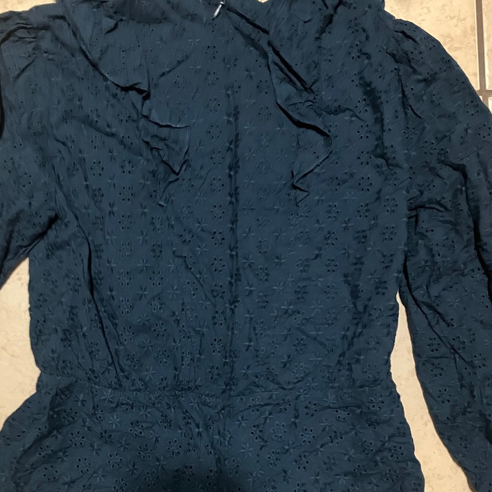 Elizabeth and James Midnight Ruffle Blouse - Picture 4 of 4